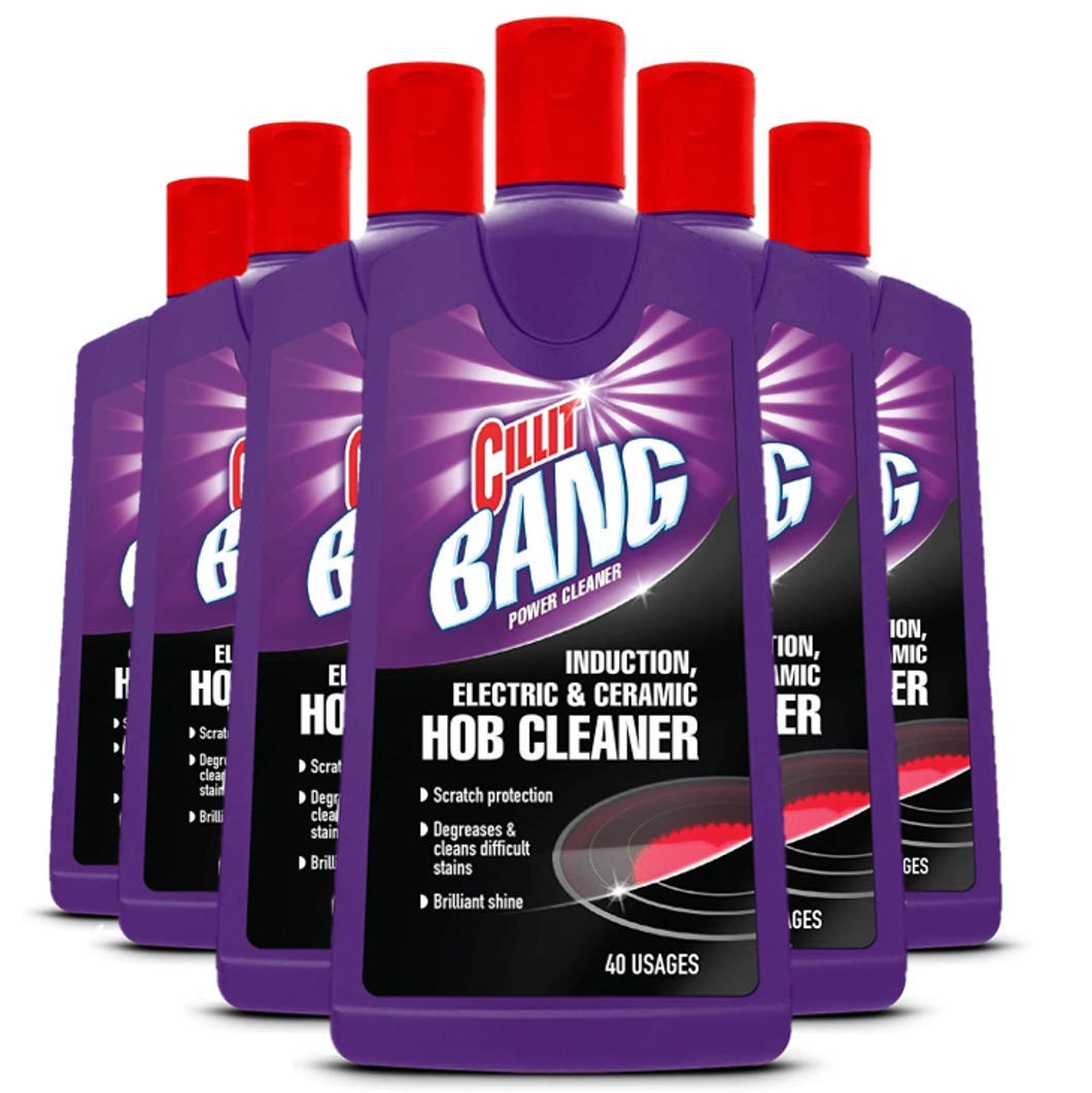 Cillit Bang Hob Cleaner, For Cleaning Burnt-on Stains, Ovens and Stovetops, 200ml (Pack of 6)