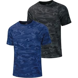 Men's Camo Long Sleeve Shirts Sun Protection Athletic Shirts Quick Dry Lightweight
