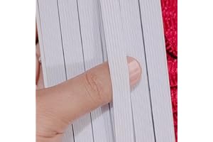 Noshad® White, 12mm - 1/2" Half inch Flat Elastic Band Cord for Sewing Skirt, Dressmaking, Haberdashery, Clothing, DIY Scrunchies, Arts and Crafts Accessory, Material, Supplies (10Meter - 11Yard)