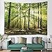 UHUSE Morning Sunshine Through Trees Tapestry-Summer Woodland Decor Tapestry Forest Foliage Sunlight Fresh Wall Hanging for Bedroom Living Room Dorm(59X79 Inches)