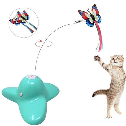 flying butterfly cat toy