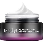 MRLILEI Tightening &amp; Lifting Neck Cream, Advanced Anti-Aging Face Moisturizer, 4 in 1 Neck Moisturizer Cream,Reduces Fine Lines &amp; Wrinkles for Neck &amp; Face &amp; Chest - 1.7 fl.oz.