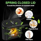 URAQT Car Trash Can with Lid 90 Bags Hooks Compact Car Organizer view 4