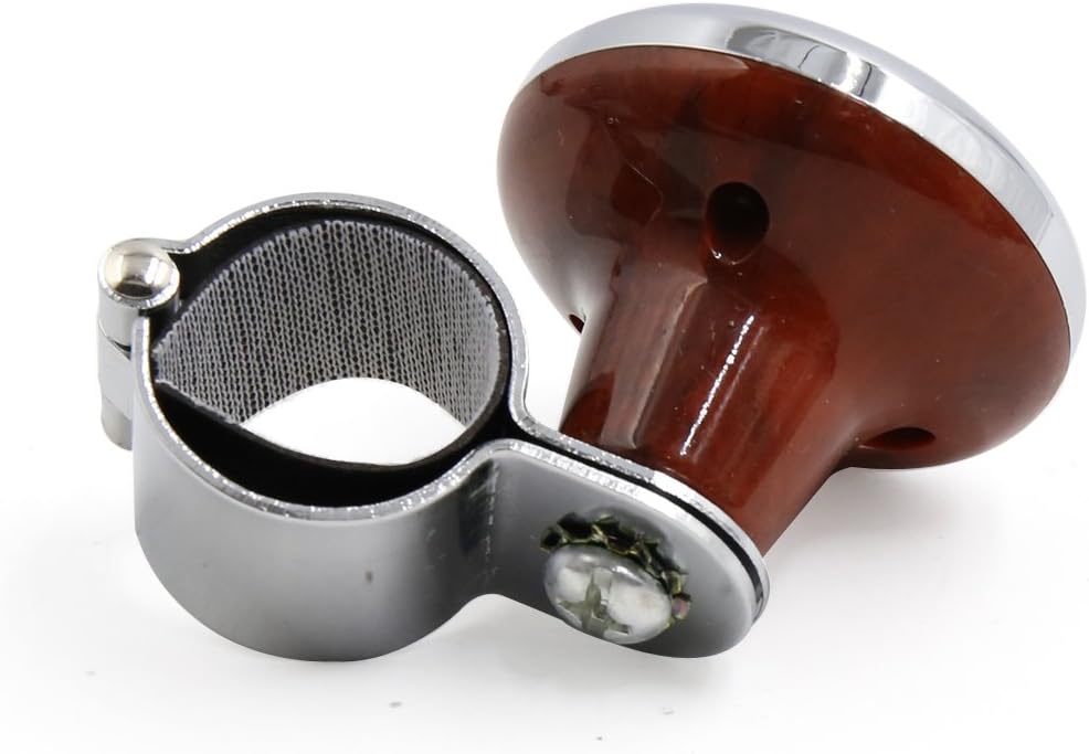 uxcell Brown Crown Pattern Design Steering Wheel Spinner Knob Power Handle for Auto Car: Automotive