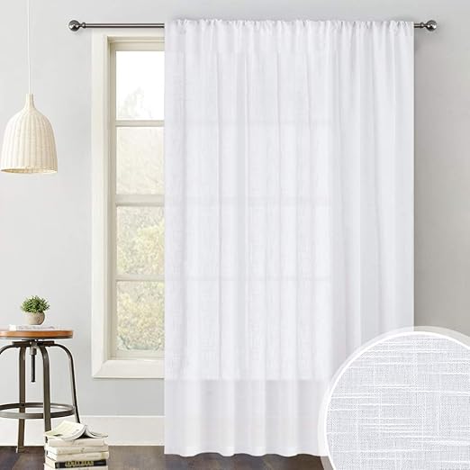 Amazon Com Ryb Home Semi Sheer Privacy Curtains For Patio Sliding