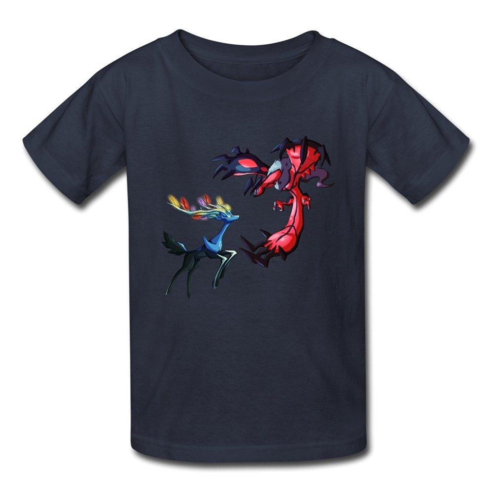 Amazon Com Renhe Kid S Funny Pokemon X Y Yveltal And Xerneas T Shirts Size L Navy 6983623784172 Books