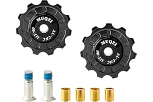 MUQZI 11T/12T/13T Bike Rear Derailleur Pulley Roller Idler Bearing Jockey Wheel Pulley Set for MTB Mountain Road Bikes Bicycles (2 Pieces)