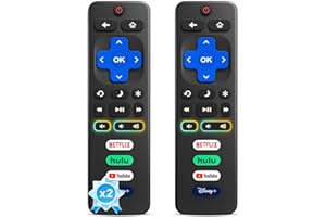 YOSUN (Pack of 2) Replacement for Roku-TV-Remote-Control, for TCL Roku/Onn Roku/Hisense Roku/Sharp Roku/Philips Roku Series Smart TVs (Not for Roku Stick, Box, Premiere and Players)