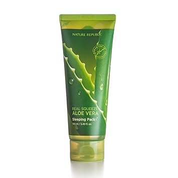 Nature Republic Real Squeeze Aloe Vera Sleeping Pack, 160 Gram