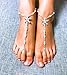 JEWSUN Starfish Barefoot Sandals, Bridal Foot Jewelry, Beaded Beach Destination Wedding Barefoot Sandles, Footless Sandals, Anklet, Beaded Sandles (Starfish 01)