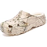 SPWAGYM Mens Fur Lined Clogs Winter Slippers Garden Shoes Warm Plush House Slippers Indoor Outdoor Mules