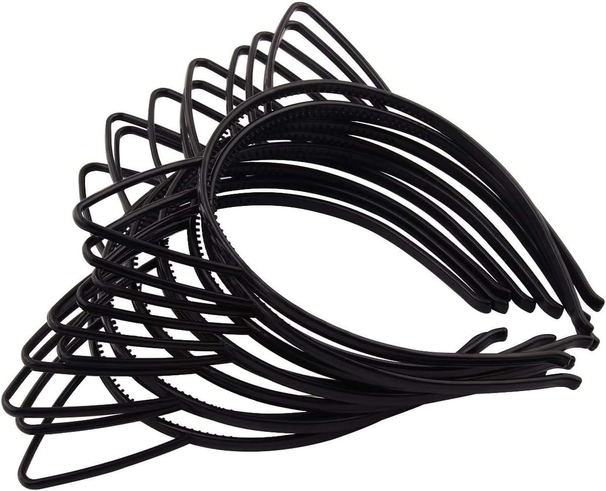 Candygirl 10PCS Girl's Plastic Cat Ears Headbands Black Elastic Hairbands for Birthday Party Festive, Black(10pcs)