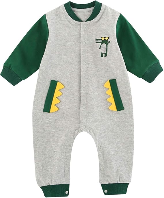 Amazon Co Jp Kanodan ベビー ベビー服キッズ ベビー ルームウェア カバーオール ロンパース ジャンプスーツ 部屋着 外出着 こども 子供服 男の子 女の子 恐竜 前開き ト ベビーウェア 服 ファッション小物