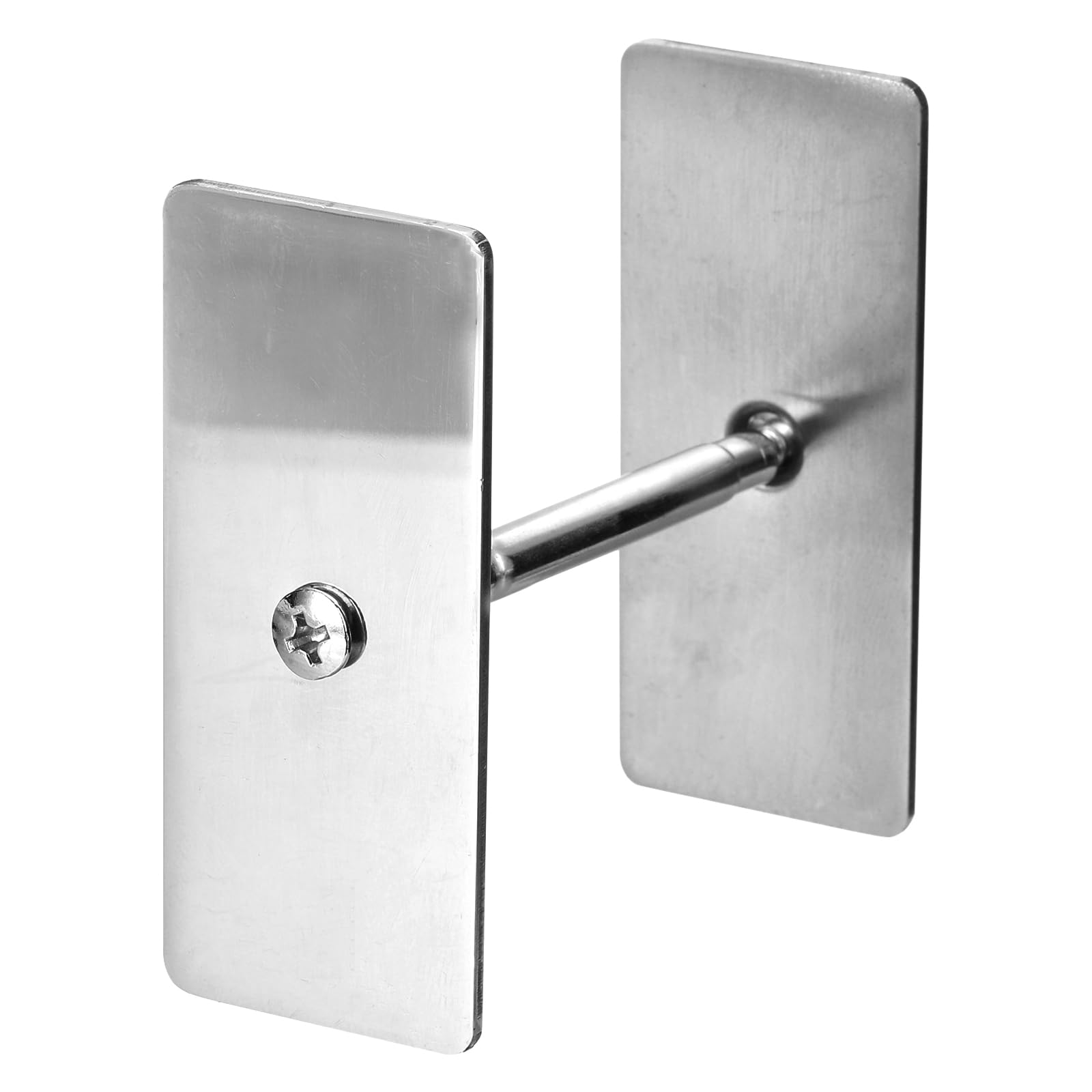 PATIKIL Door Hole Cover Plate, 3 1/10 Inches Zinc Alloy Cuboid Deadbolt Cover Plate Door Reinforcement Plate for Door Hole Filling (Silver)