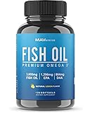 Omega 3 Fish Oil 3,600 mg - Designed to Support Heart, Brain, Joints & Skin; with EPA + DHA; Burpless with a Natural…