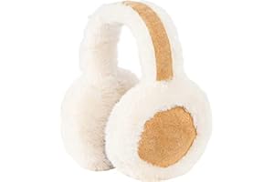 Eyegla Winter Ear Muffs Women Adjustable Fuzzy Earmuffs Faux Fur Ear Warmers Foldable Ear Covers for Cold Weather