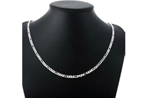 GENERIC Fashion Sterling Silver Necklace 16-30 Inch Fine 4mm Chain for Woman Jewelry Practical and Attractive