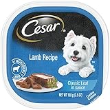 CESAR Soft Wet Dog Food Classic Loaf in Sauce Lamb Recipe, (24) 3.5 oz. Easy Peel Trays
