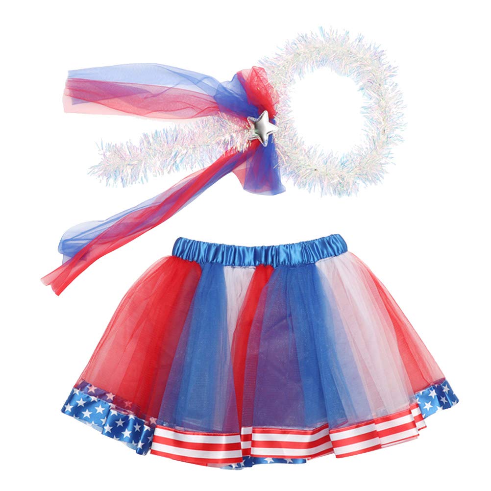 PRETYZOOM Kids Girls American Flag 