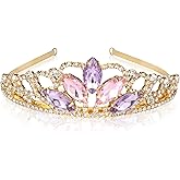 Rapunzel Tiara Tangled Fans Sparkle Gold Crown Birthday Party Tiara Girls Halloween Dress up Gifts