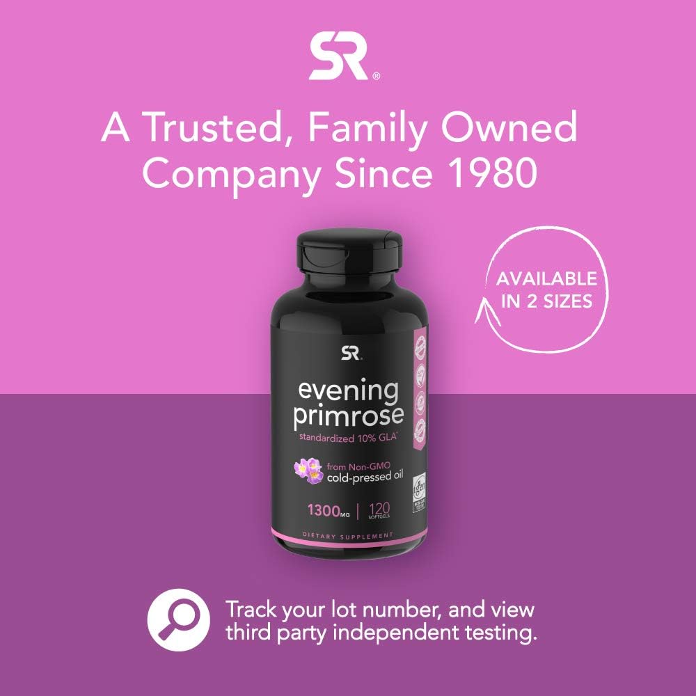 Evening Primrose Oil (1300mg) 120 Liquid Softgels ~ Cold-Pressed with No fillers or Artificial Ingredients ~ Non-GMO & Gluten Free: Health & Personal Care