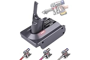 YMWLKJ V8 Battery Adapter for Dyson, V8 Adapter fit for Dewalt 20V Battery to Replace for Dyson V8 Battery, Great for Dyson V8 Absolute Cordless V8 Fluffy V8 Animal Vacuum Cleaners (Adapter Only)