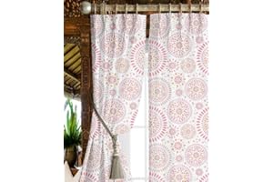Magic Drapes Triple Pinch Pleat Curtains Thermal Insulated Room Darkening Blackout Curtains for Window, Sliding Door, Patio Door, Home, Office, Nursery W(26"+26") L84 (2 Panels, Mandala)