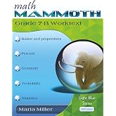 Math Mammoth Grade 7-B Worktext: 2025 edition (b&amp;w)