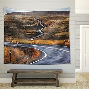 Roads in Mountain Areas - Fabric Wall Tapestry Home Decor - 51x60 inches