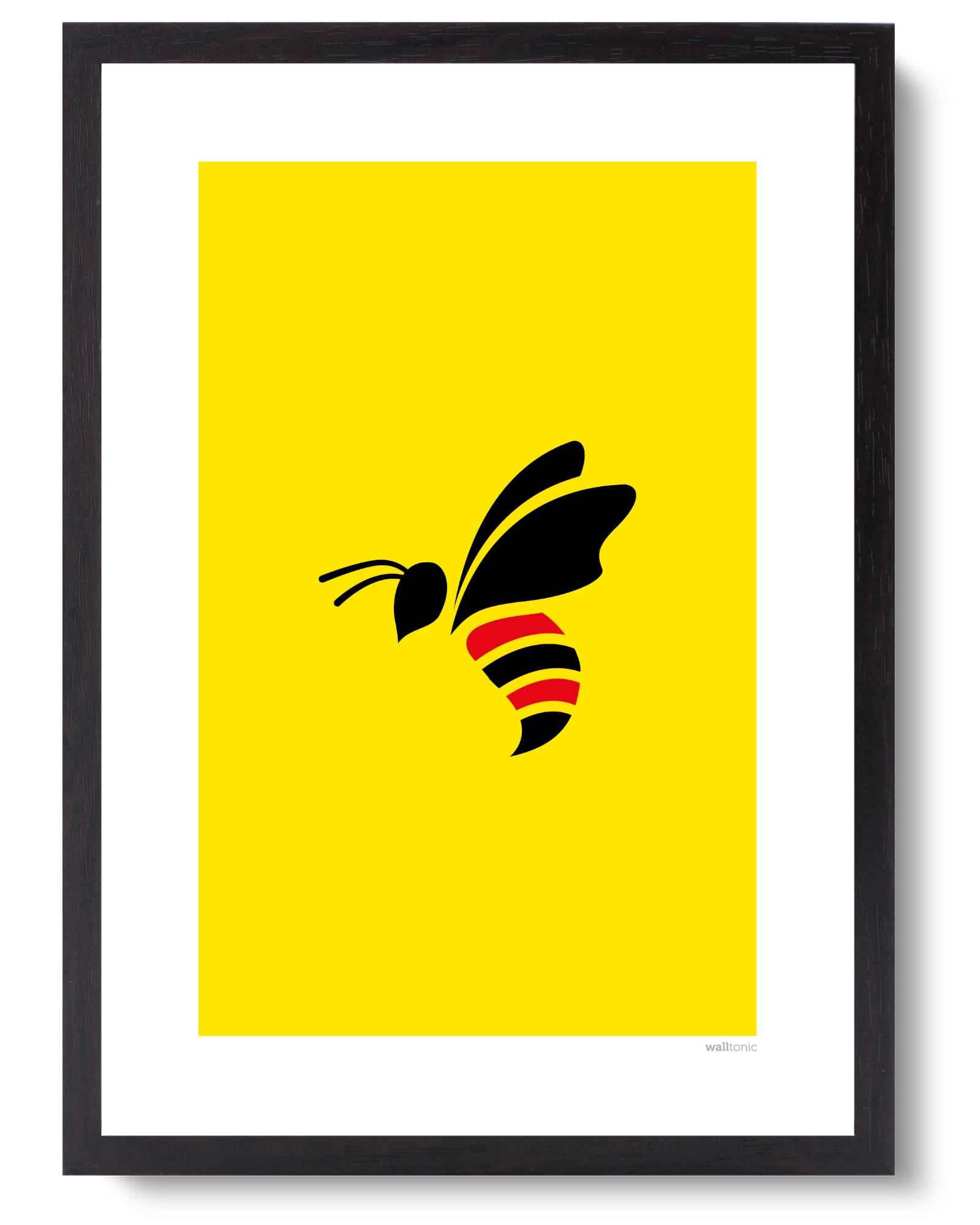 walltonic - Watford FC Football Club 'The Hornets' Minimalist Wall Art Print Poster Gift - Unframed - Size A3