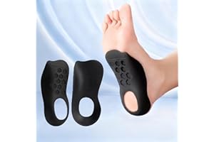 1Pair Orthotic Insoles for XO-Legs Flat Foot Arch Support Correction Shoes Pads Pain Relief Orthopedic Shoe Inserts (Black-M)