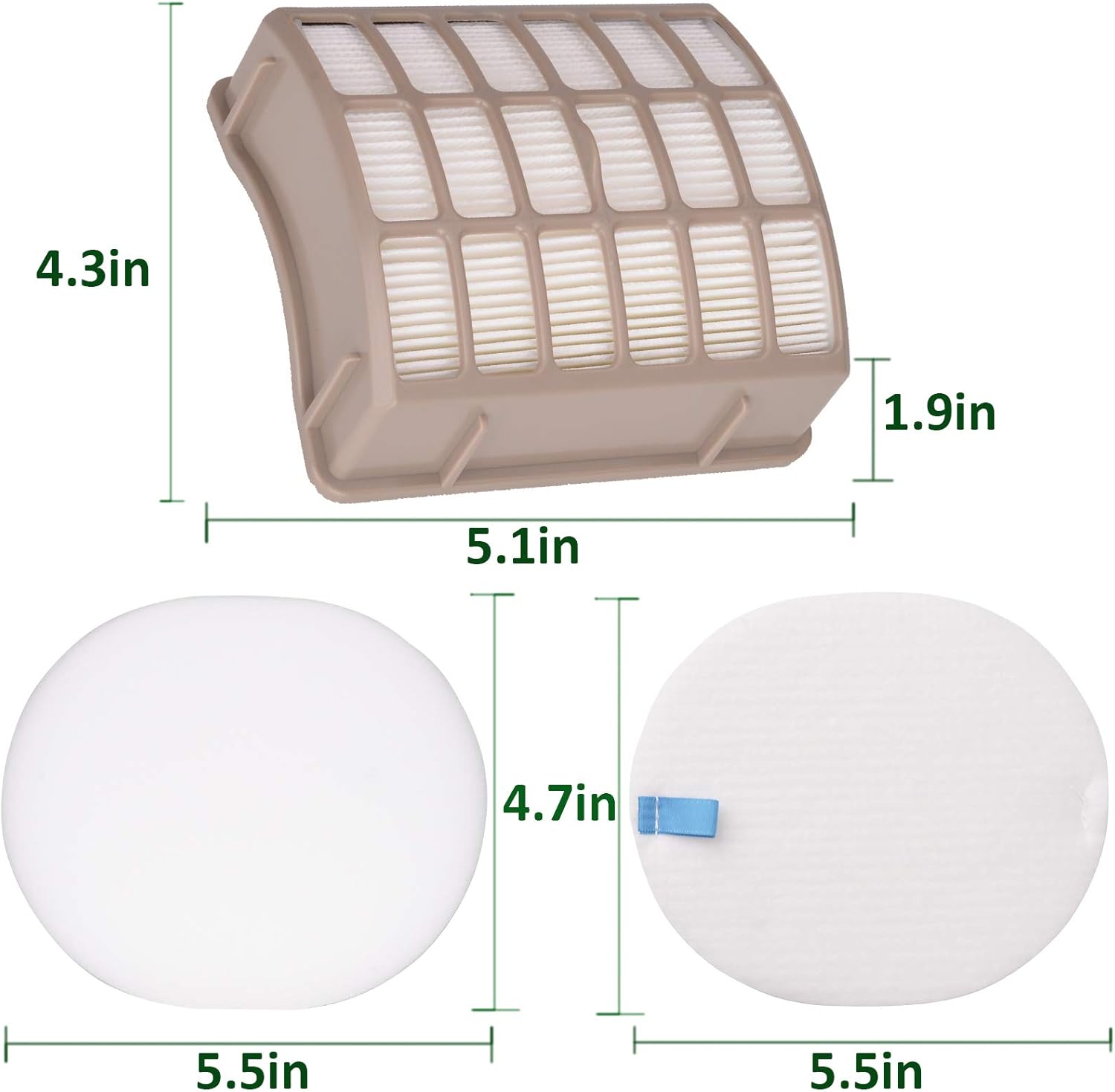 Laukowind 4 Foam Filters + 2 HEPA Filters Compatible for Shark Navigator Professional Upright Vacuums NV60, NV70 Shark Vacuum Filter, NV70 26, NV71, NV90, UV420, NV90 26, NV95, NV80, and NVC80C.: Appliances