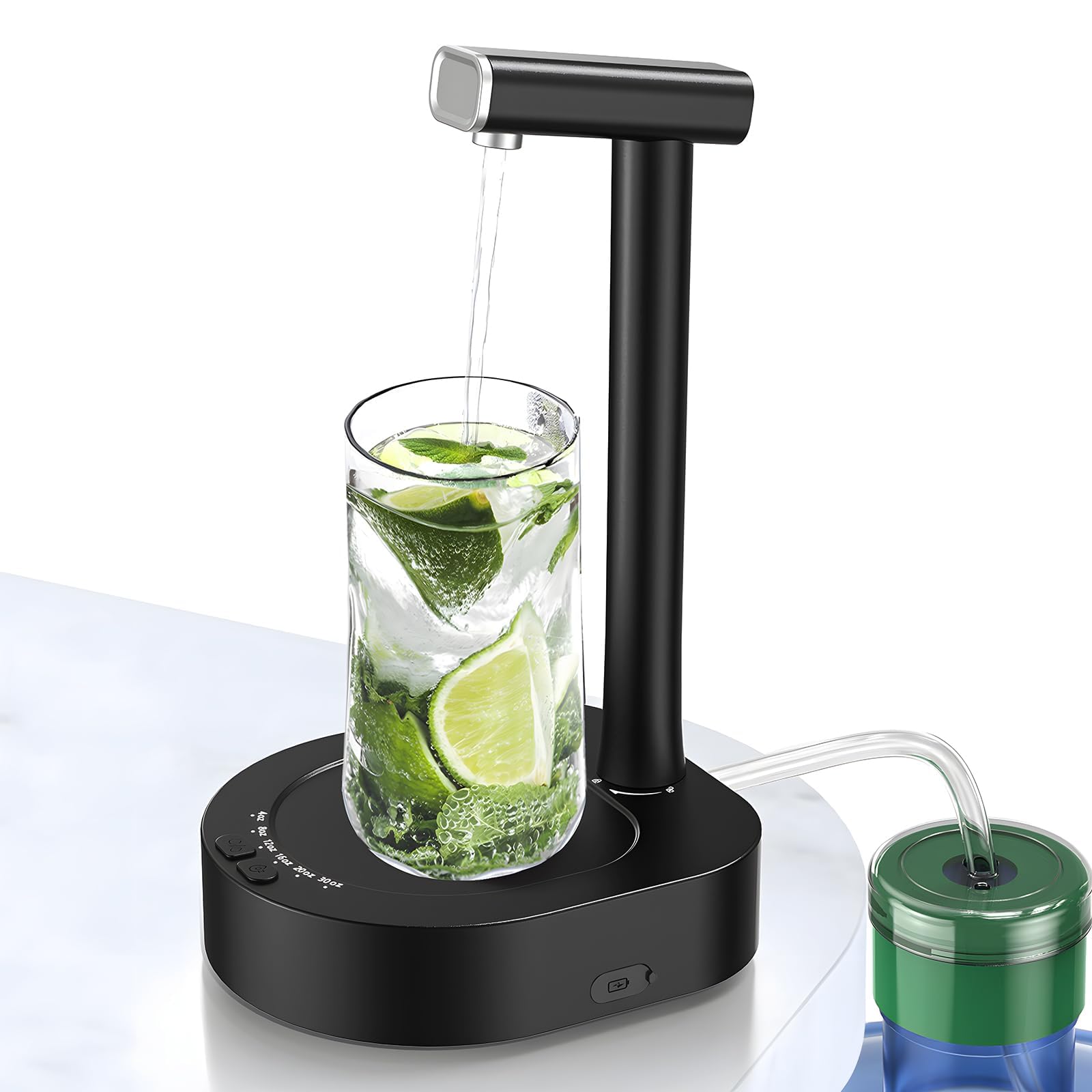 Photo 1 of **MISSING PARTS - Water tube is missing**
Desktop Water Bottle Dispenser, Water Pump for 5 Gallon Bottle, Bedside Water Dispenser, Portable Detachable Type-C Charging, Application Home, Office, Camping