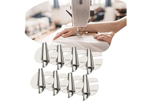 GBBAZU Sewing Rolled Hemmer Foot, Upgraded Universal 3-10mm 8 Sizes Wide Rolled Hem Pressure Foot for Sewing Rolled, Home Industrial Curved Scroll Hemmer Foot Kit for Sewing Machine (8Pcs-All Mix)