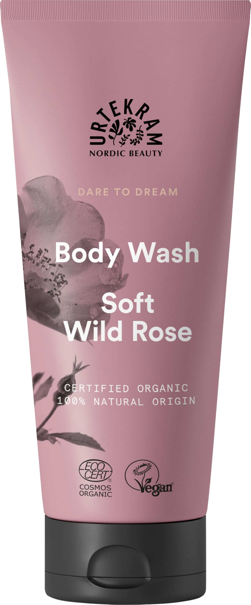 Urtekram Body Wash - Moisturizing - Wild Rose - 200 ml, Vegan, Organic, Natural Origin