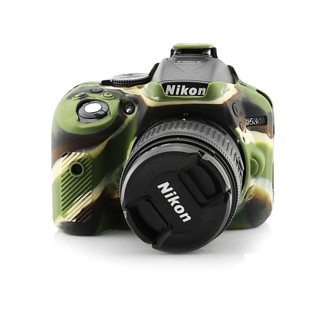 kinokoo Silicone Cover for Nikon D5300 Camera Protective Case Rubber (Camouflage)