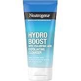 Neutrogena Hydro Boost Gentle Exfoliating Daily Facial Cleanser with Hyaluronic Acid, Face Wash Clinically Proven to Increase Skin's Hydration Level, Oil-Free & Non-Comedogenic, 5 oz, 3 Pack