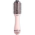 L'ANGE HAIR Le Volume 2-in-1 Titanium Brush Dryer Blush | Hot Air Blow Dryer Brush in One with Oval Barrel | Hair Styler for 