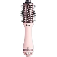 L'ANGE HAIR Le Volume 2-in-1 Titanium Brush Dryer Blush | Hot Air Blow Dryer Brush in One with Oval Barrel | Hair Styler for 