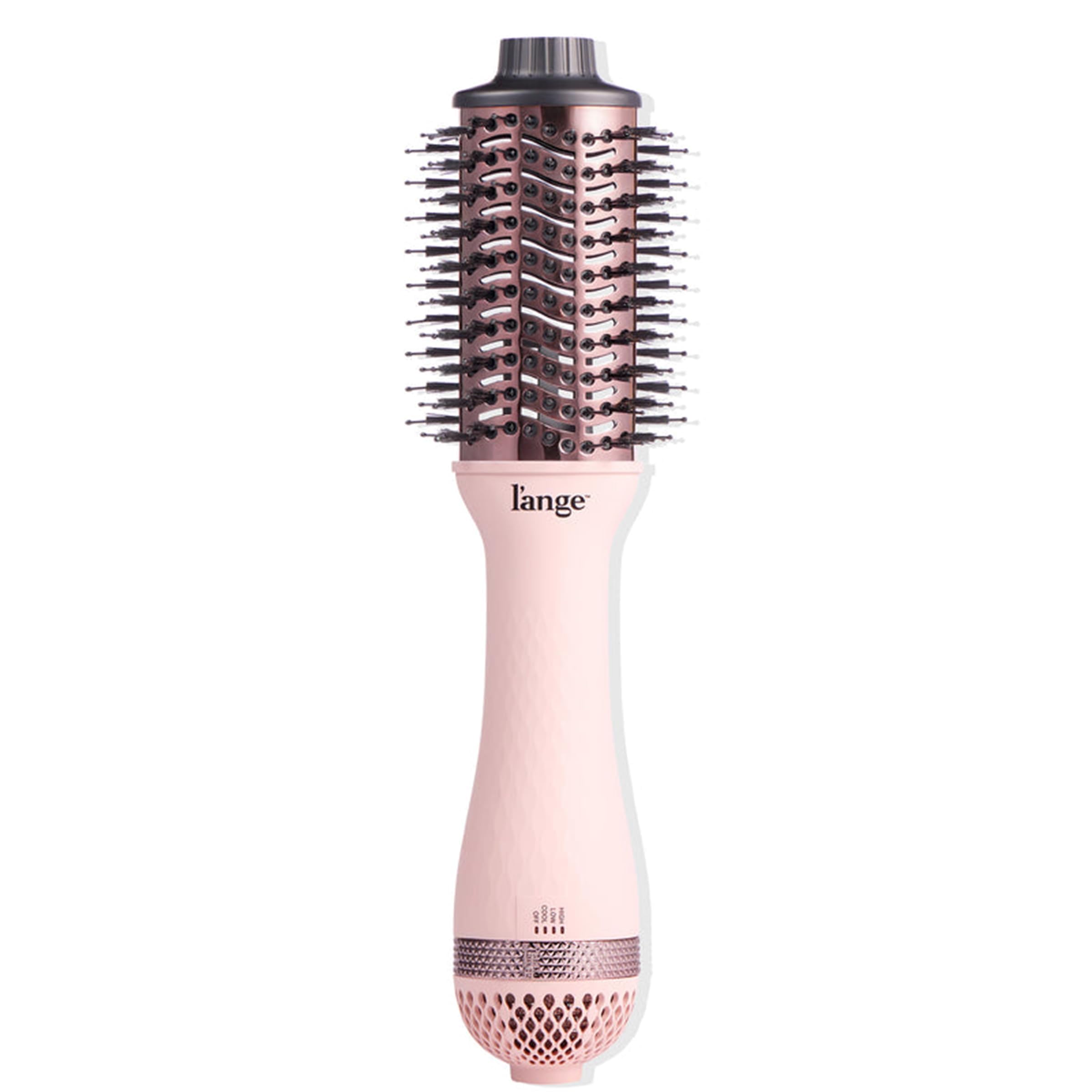 Photo 1 of L'ANGE HAIR Le Volume 2-in-1 Titanium Blow Dryer Brush | Hot Air Brush for Hair Drying & Styling | Ionic Oval Barrel for Smooth, Frizz-Free Volume | (Blush – 60mm)