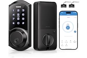 TEEHO TE006 Smart Lock - Keyless Entry Door Lock with Keypads - Electronic Deadbolt - Easy Installation - IP54 Waterproof - Auto Lock - Matte Black