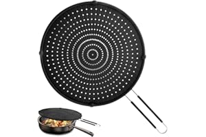 Splatter Screen for Frying Pan, Grease Splatter Guard, Heat-Resistant Splatter Guards for Frying, Silicone Splatter Guard for
