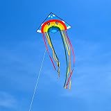 HONBO Rainbow Delta Kites for Adults Beginners Easy to Fly Kit view 4