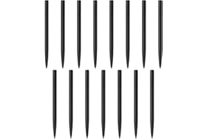 Micro Traders 15pcs Dart Tips 2.3mm Dart Spare Points Nickel-Plated Iron Replacement Smooth Tips Metal Dart Points for Glide Spare Dart Points Black