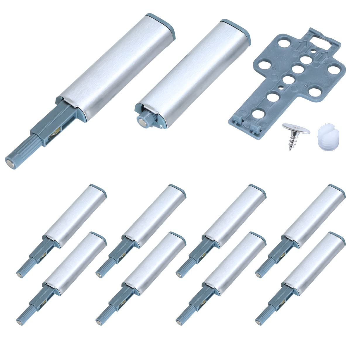 10 Pack Push to Open Latchs Stainless Steel Magnetic Door Catchs for Draw Kitchen Cupboard Cabinet Closet Door Push Release