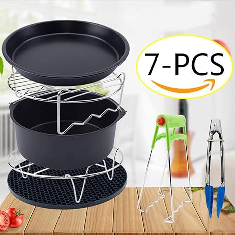 HxOqb Juego de Accesorios de freidora de Aire de 7 Pulgadas ...