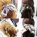 Cieovo 6pcs Hair Scrunchies Chiffon Elastic Hair Bands Bowknot Pearls Hair Ties Elastic Hair Bands Hair Bow Chiffon Ponytail Holder for Women Rope Hair Accessories