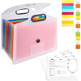 Memory Box for Kids,School Years Memory Book Kids Artwork Storage Photo Album with Keepsake Pocket Scrapbook from Preschool Through 12th Grade with 13 Pocket for Storage Pictures File Folders (White)