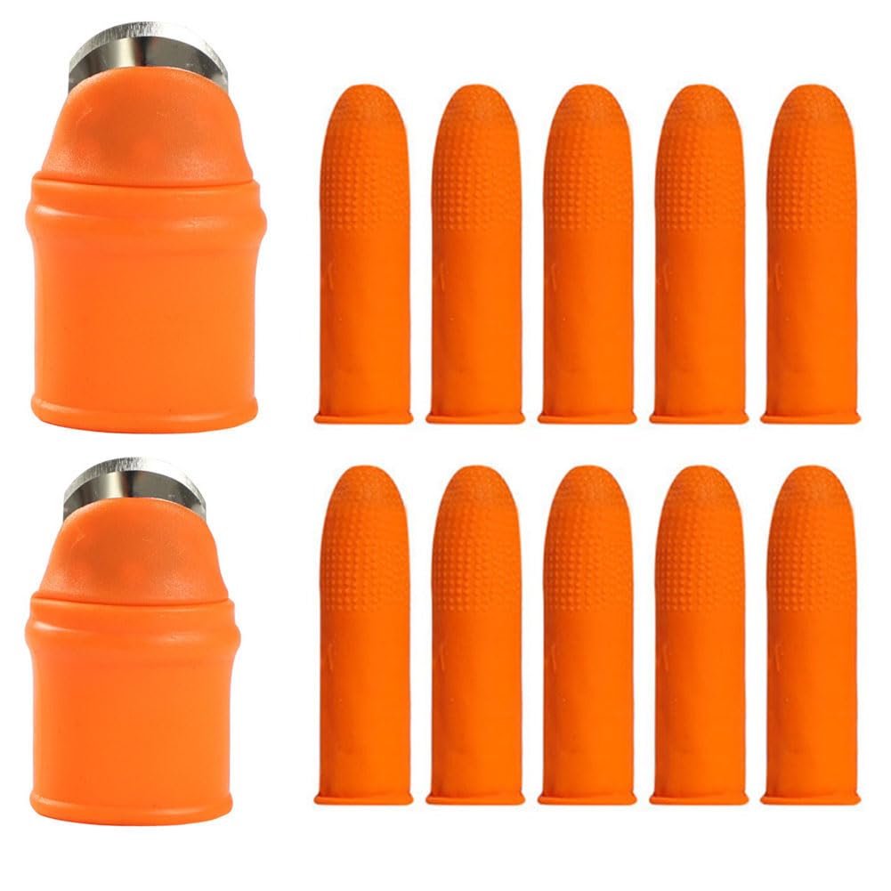 Finger Picker, Thumb Protector Gardening Separator, 2 Sets Nail Protector for Garden Fruit Plant Pepper Picking Tool Picking Portable