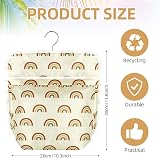 Vicloon Peg Bag Rainbow Clothespin Bag with Hook 30x26cm Capacity 100 Pins view 2